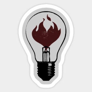 Flaming Lightbulb Sticker